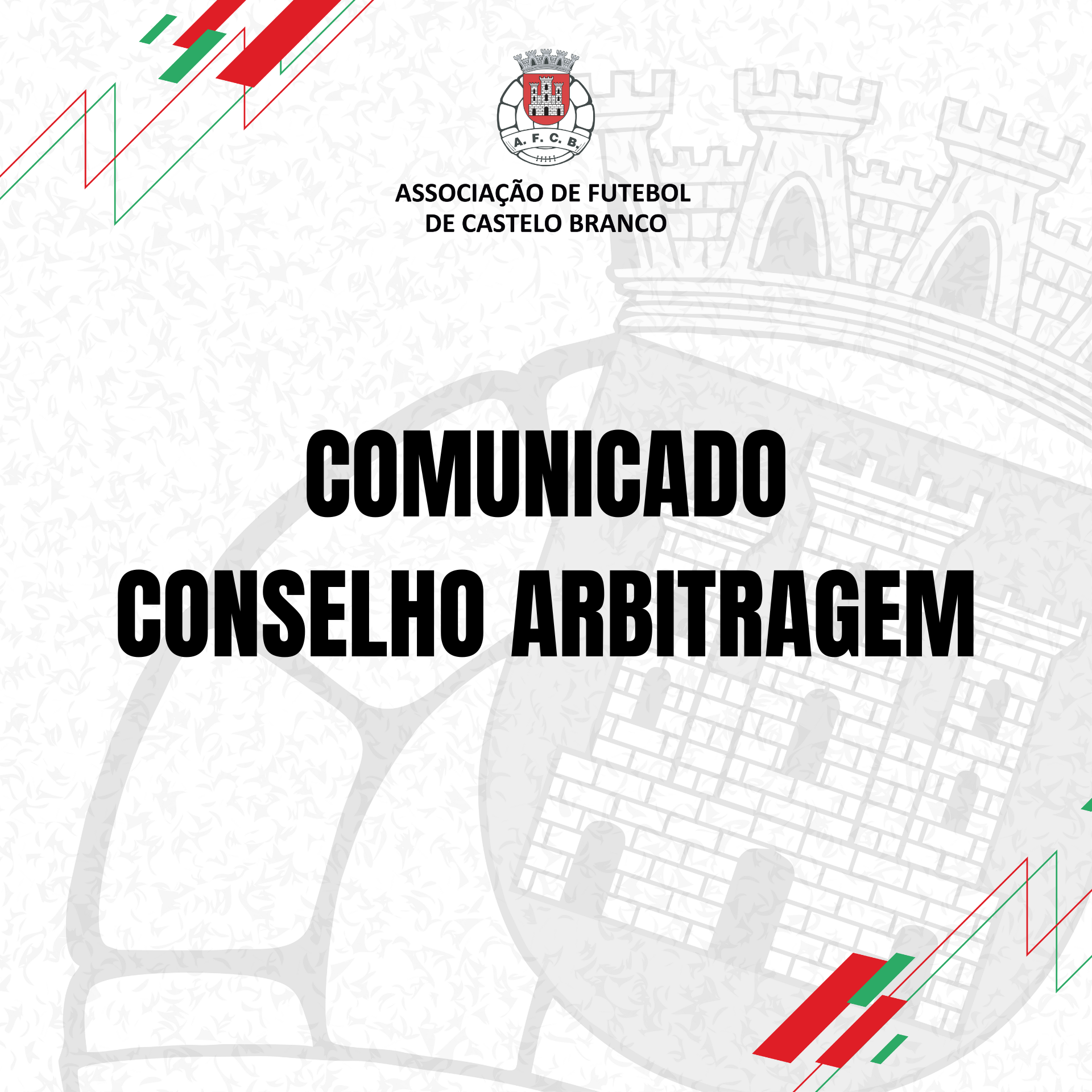 COMUNICADO CONSELHO ARBITRAGEM
